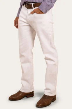 Ringers Western Muster Mens Slim Straight Fit Jeans - White