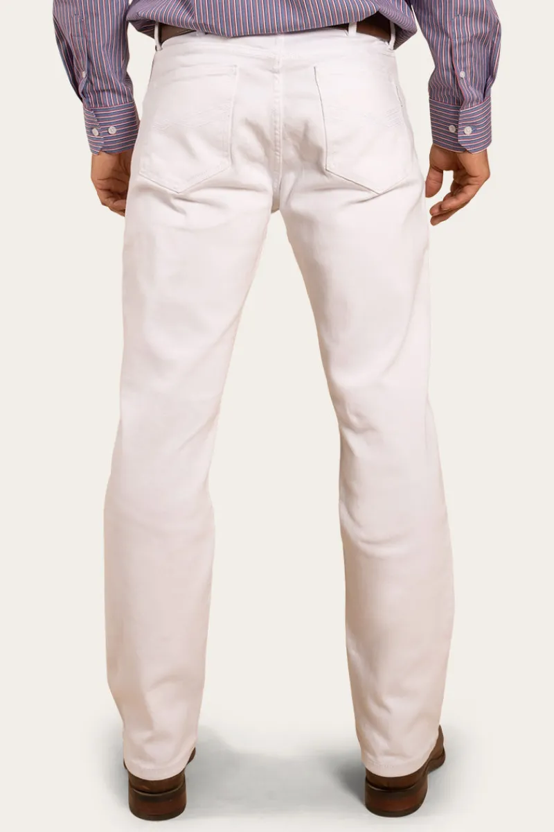 Ringers Western Muster Mens Slim Straight Fit Jeans - White