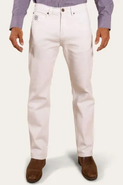 Ringers Western Muster Mens Slim Straight Fit Jeans - White