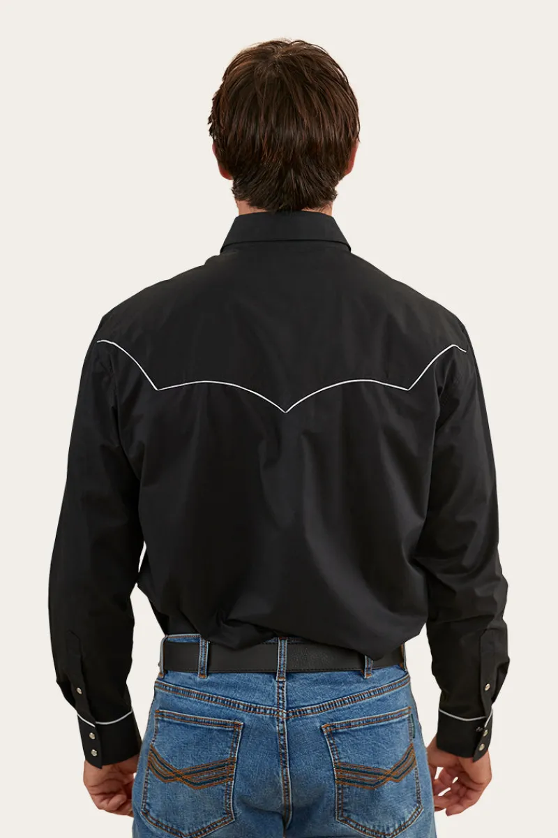 Hot Ringers Western Neilson Mens Western Shirt - Black