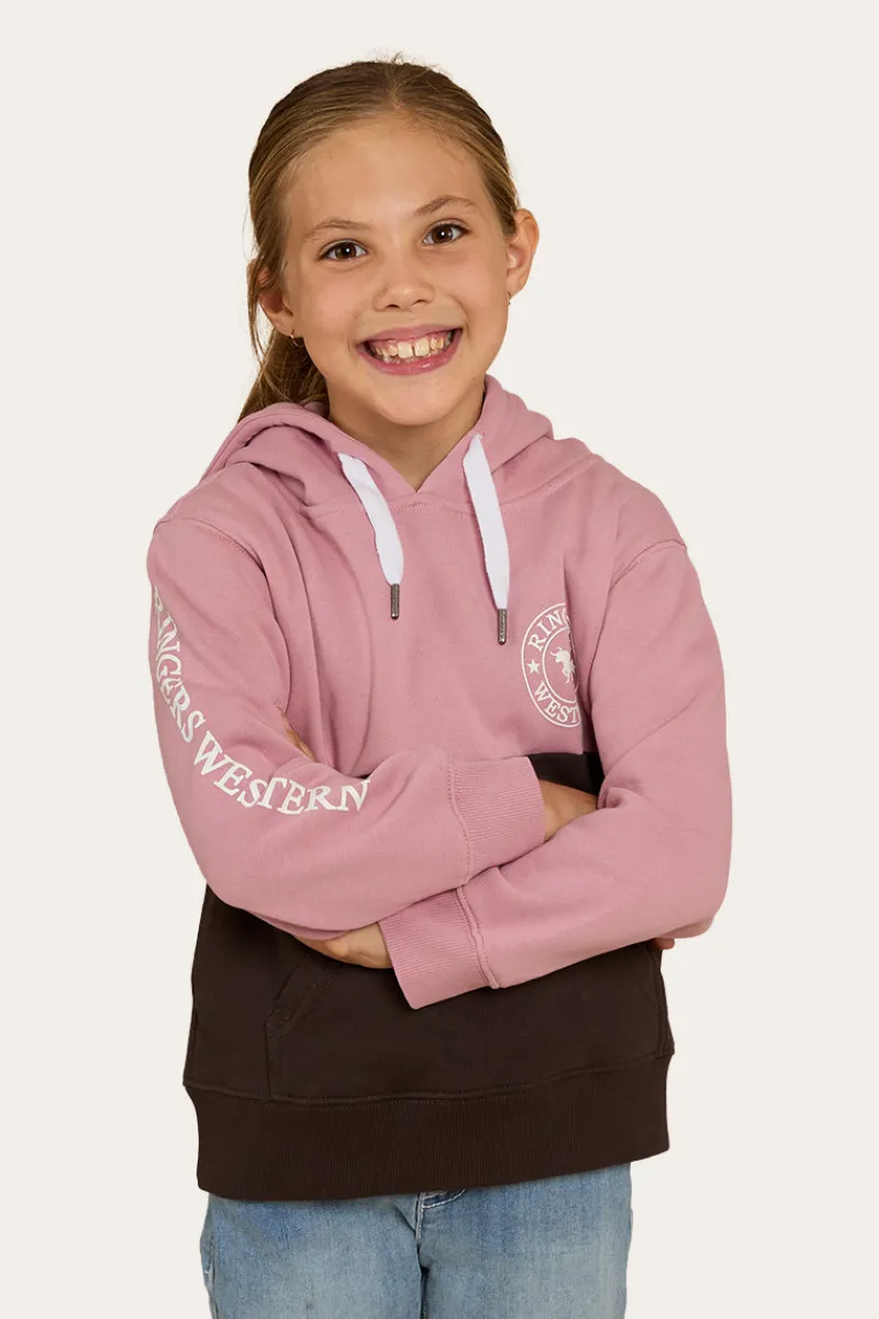 Sale Ringers Western Oakey Kids Hoodie - Rosey/Charcoal