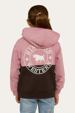 Sale Ringers Western Oakey Kids Hoodie - Rosey/Charcoal