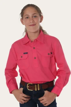 Ringers Western Ord River Kids Half Button Work Shirt - Melon