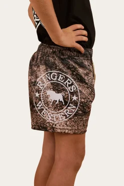 Discount Ringers Western Out Bush Kids Footy Shorts - Black / Multi
