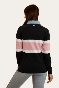 Outlet Ringers Western Pearson Womens Rugby Jersey - Black