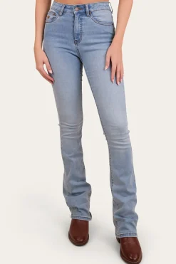 Discount Ringers Western Penny Rodeo Womens High Rise Bootleg Jean - Vintage Light Blue