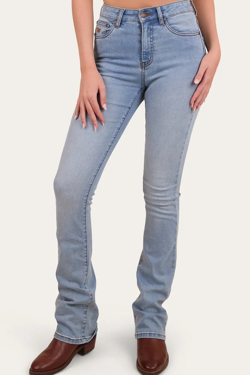 Discount Ringers Western Penny Rodeo Womens High Rise Bootleg Jean - Vintage Light Blue