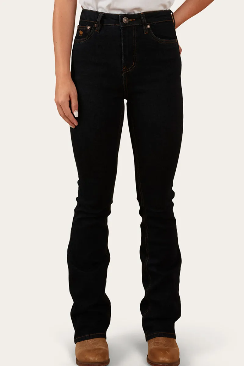 Best Ringers Western Penny Womens High-Rise Bootleg Jeans - Dark Blue