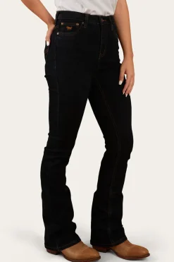 Best Ringers Western Penny Womens High-Rise Bootleg Jeans - Dark Blue