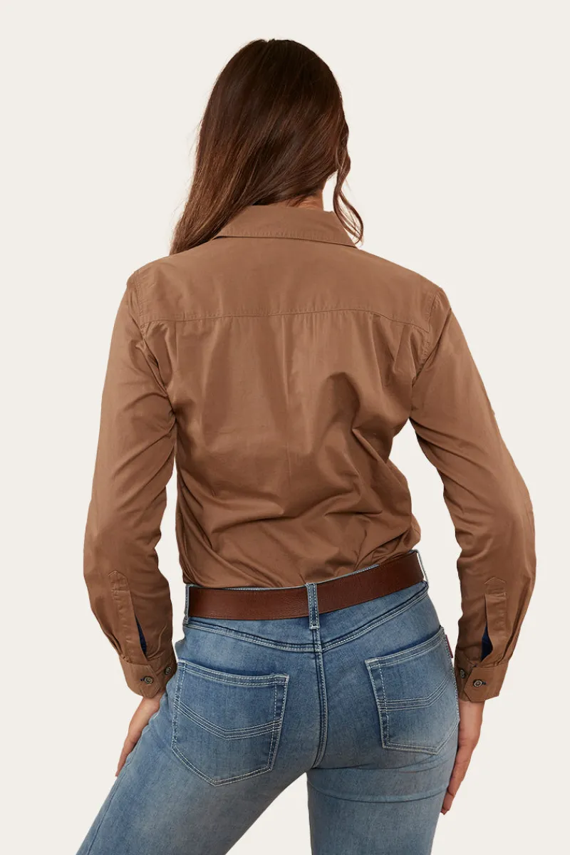 Ringers Western Pentecost River Womens Full Button Work Shirt - Clay