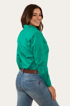 Online Ringers Western Pentecost River Womens Full Button Work Shirt - Green