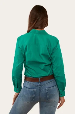 Online Ringers Western Pentecost River Womens Full Button Work Shirt - Green
