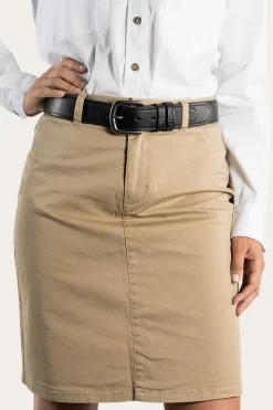 Hot Ringers Western Pippa Womens Chino Skirt - Clay