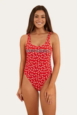Discount Ringers Western Posie Womens One Piece - Firey Red