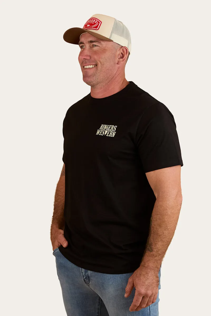 Discount Ringers Western Poster Mens Loose Fit T-Shirt - Black