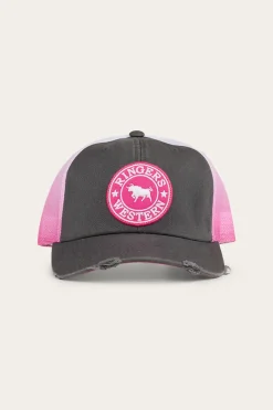 Discount Ringers Western Quinn Trucker Cap - Grey/Candy