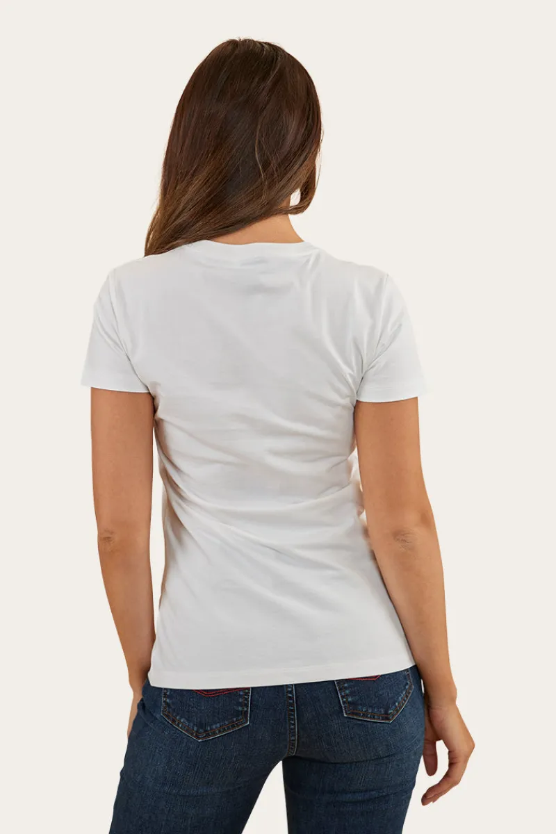 Sale Ringers Western Reeves Womens Classic Fit T-Shirt - White
