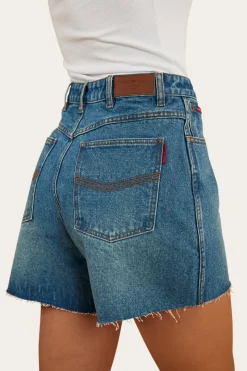 Ringers Western Remy Womens Denim Short - Mid Wash Blue