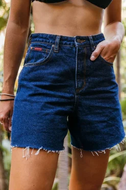 Outlet Ringers Western Remy Womens Denim Short - Dark Wash Blue