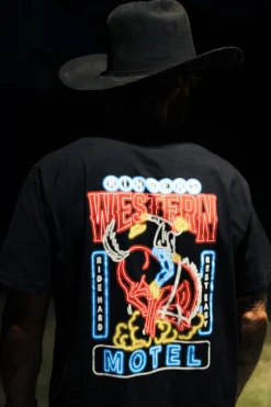 Ringers Western Ride Hard Mens Loose Fit T-Shirt - Black