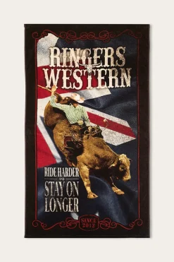 New Ringers Western Ride Harder Towel - Multi