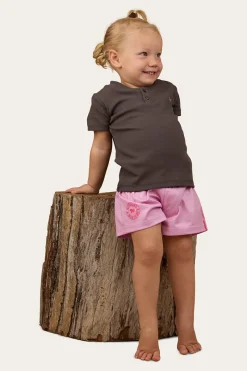 Discount Ringers Western Ringers Babies Footy Short - Pastel Pink / Candy