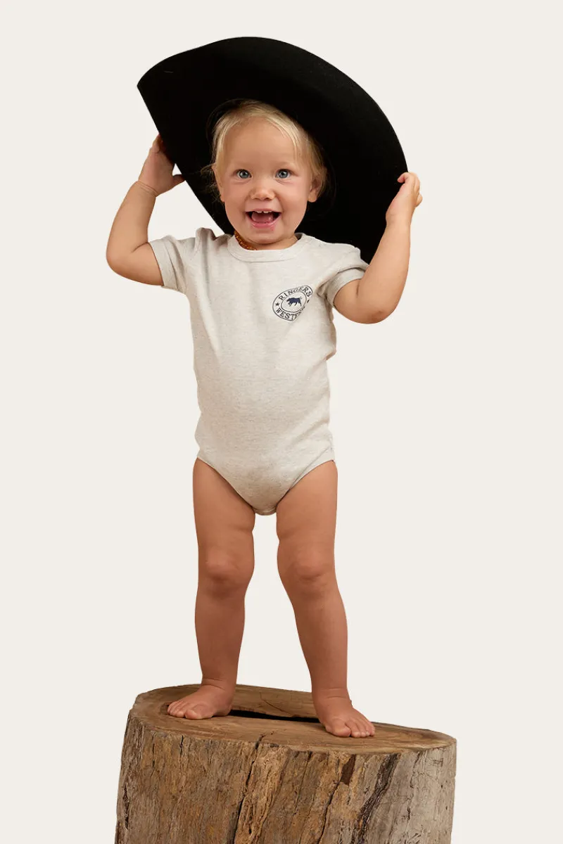 Ringers Western Ringers Babies Short Sleeve Romper - Grey Marle