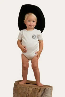 Ringers Western Ringers Babies Short Sleeve Romper - Grey Marle