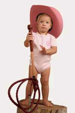 Ringers Western Ringers Babies Short Sleeve Romper - Pastel Pink