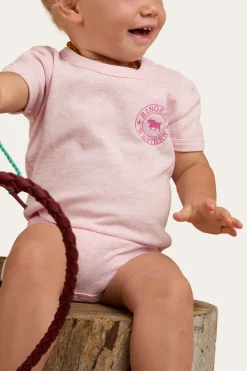 Ringers Western Ringers Babies Short Sleeve Romper - Pastel Pink
