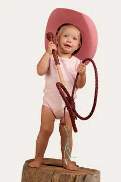 Ringers Western Ringers Babies Short Sleeve Romper - Pastel Pink