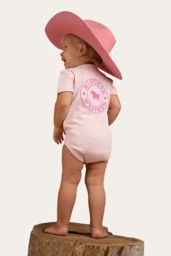 Ringers Western Ringers Babies Short Sleeve Romper - Pastel Pink