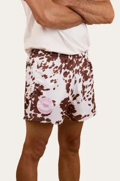 Clearance Ringers Western Ringers Footy Short - White / Tan