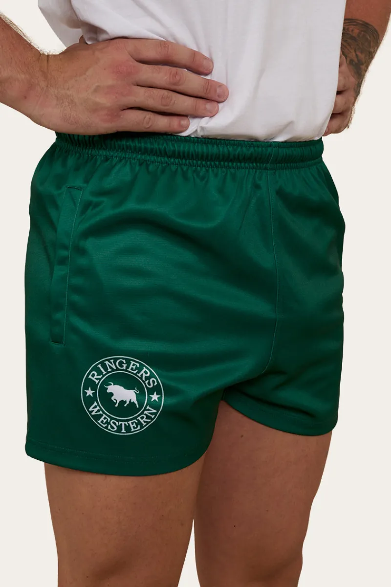 Hot Ringers Western Ringers Footy Shorts - Lake Green