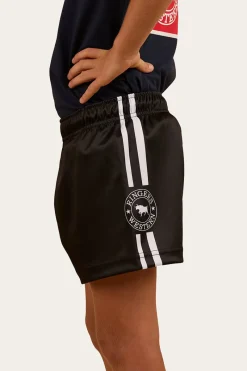 Online Ringers Western Ringers Kids Footy Shorts - Black