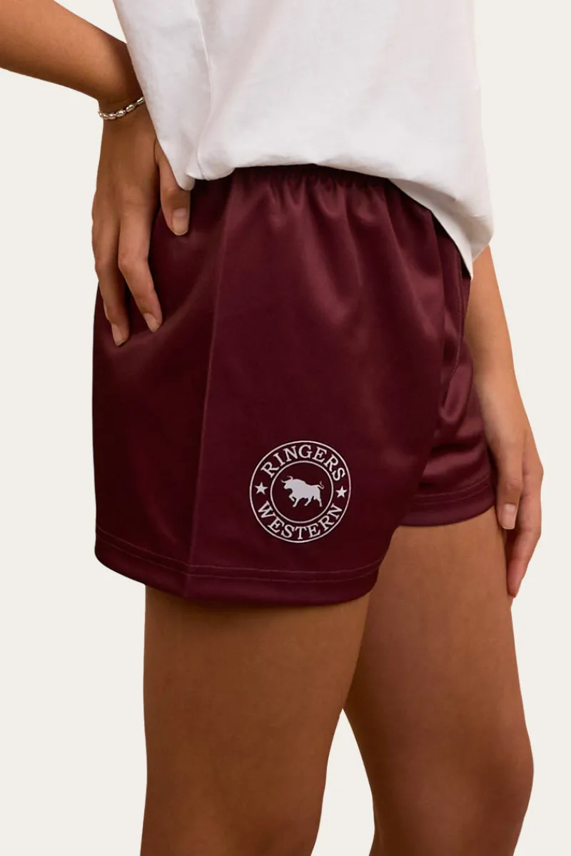 Discount Ringers Western Ringers Kids Footy Shorts - Burgundy