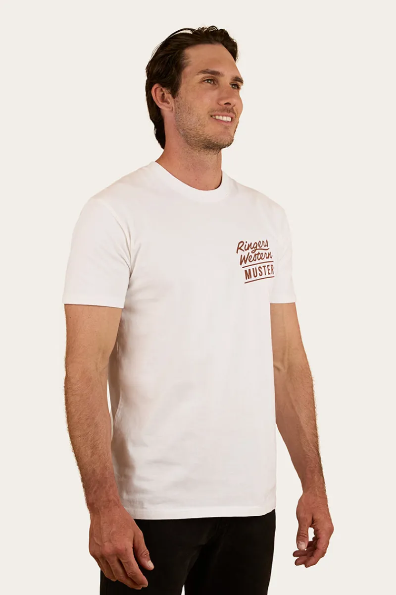 New Ringers Western Ringers Of The Sky Mens Stock Fit T-Shirt - White