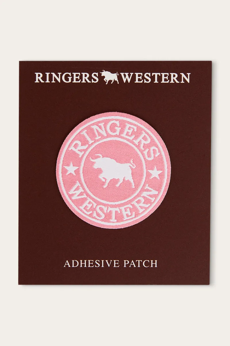 Online Ringers Western Logo Patch - Pink/White