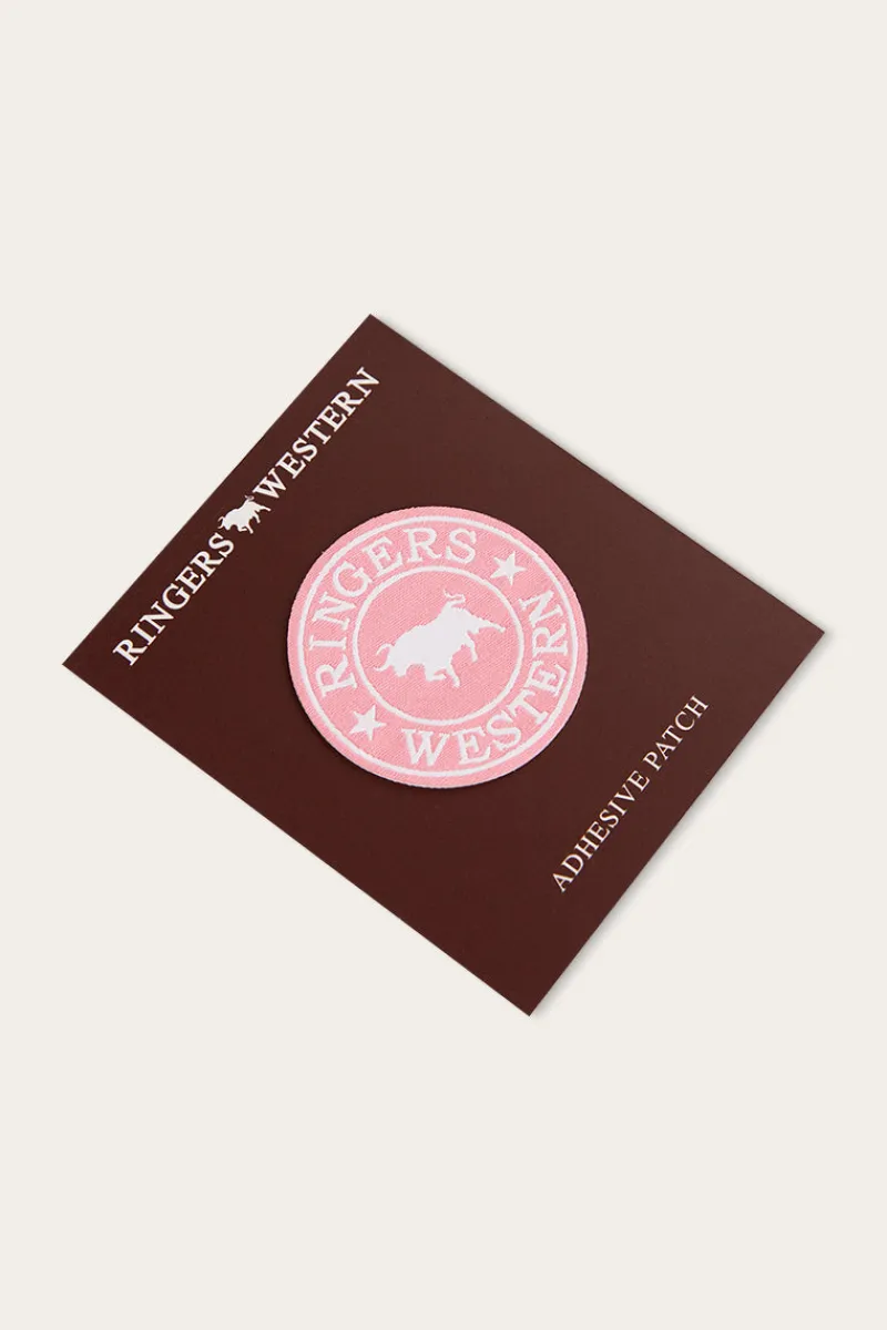 Online Ringers Western Logo Patch - Pink/White