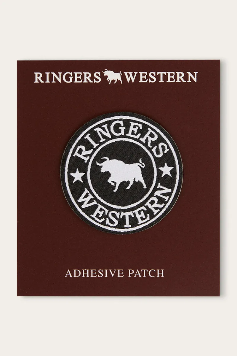 Discount Ringers Western Logo Patch - Black/White