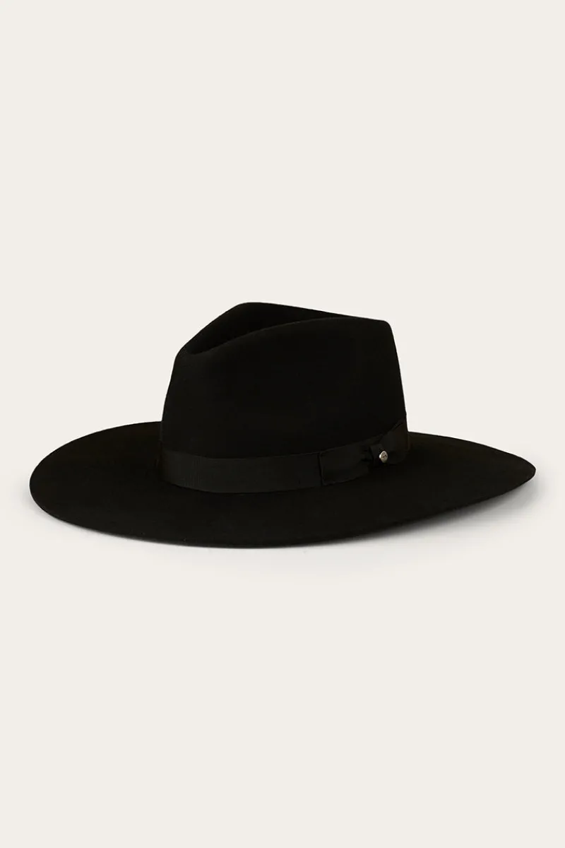 New Ringers Western Rivercrossing Felt Hat - Black