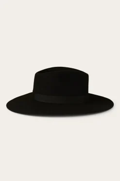 New Ringers Western Rivercrossing Felt Hat - Black