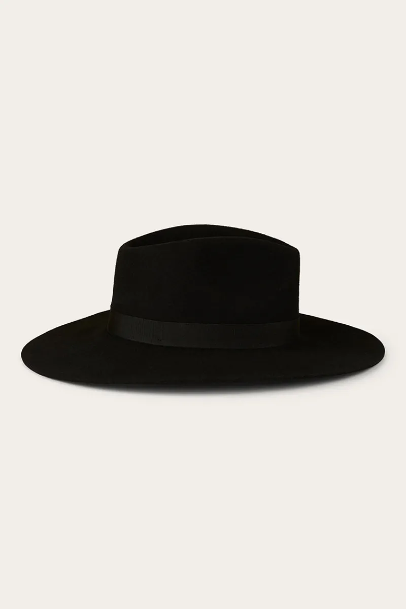 New Ringers Western Rivercrossing Felt Hat - Black