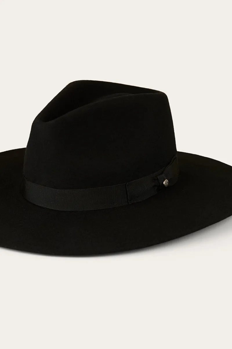 New Ringers Western Rivercrossing Felt Hat - Black