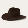 Online Ringers Western Rivercrossing Felt Hat - Chocolate