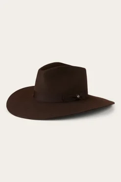Online Ringers Western Rivercrossing Felt Hat - Chocolate