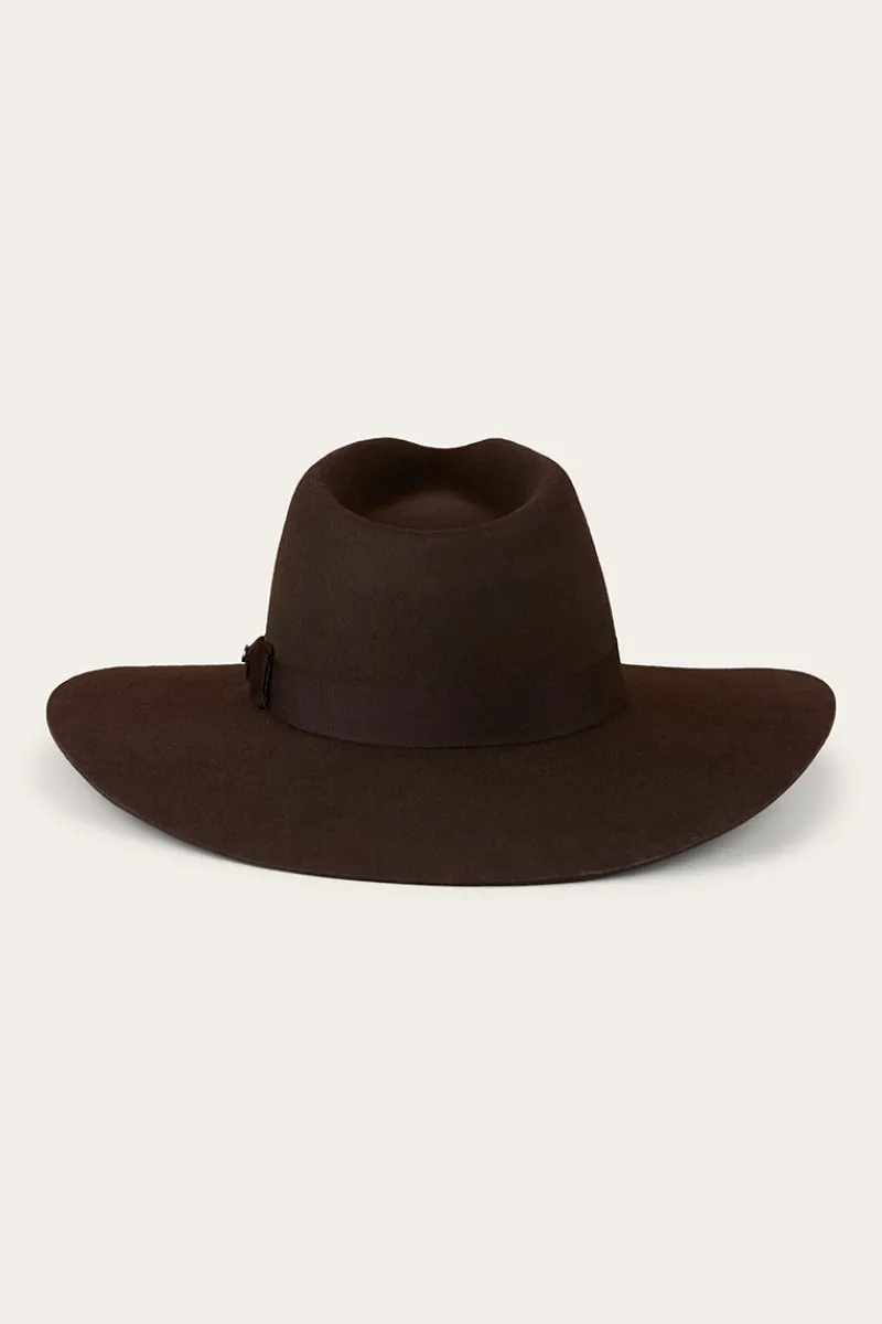 Online Ringers Western Rivercrossing Felt Hat - Chocolate