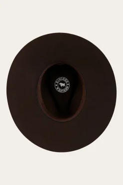 Online Ringers Western Rivercrossing Felt Hat - Chocolate
