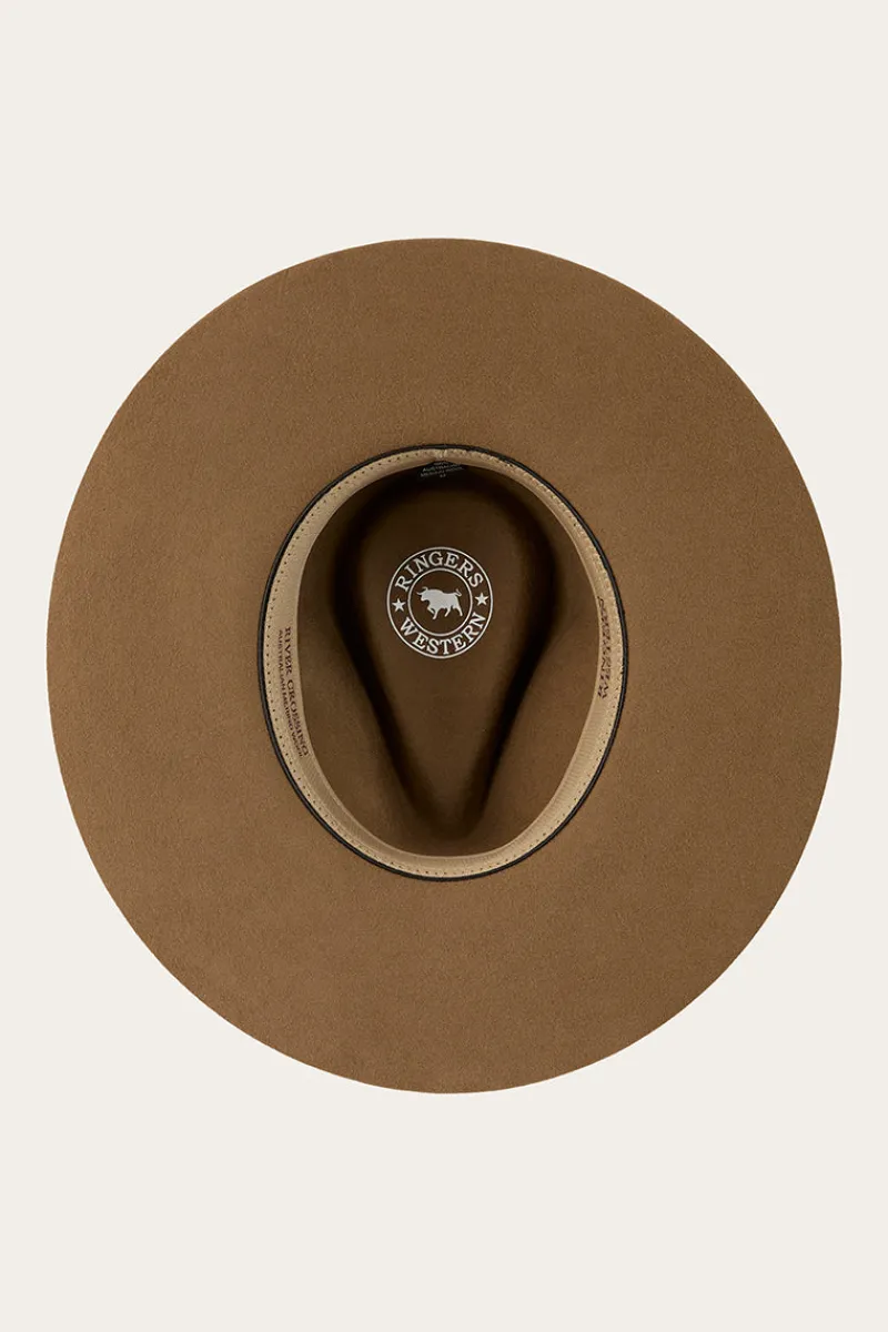 Clearance Ringers Western Rivercrossing Felt Hat - Sand