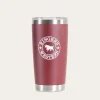 Hot Ringers Western Riverstone Tumbler - Burgundy
